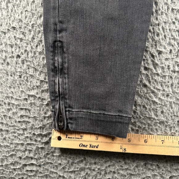 Nili Lotan Jeans Womens 6 Gray Skinny Ankle Zipper Knee Panel Stretch - Picture 12 of 15